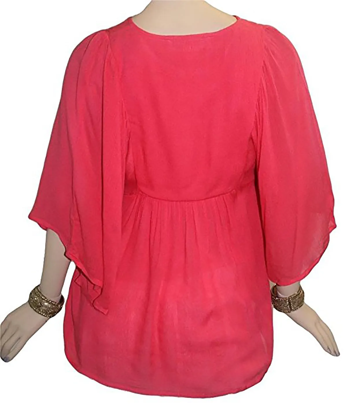 3632 B Rayon Bohemian Medieval Embroidered Tunic Blouse