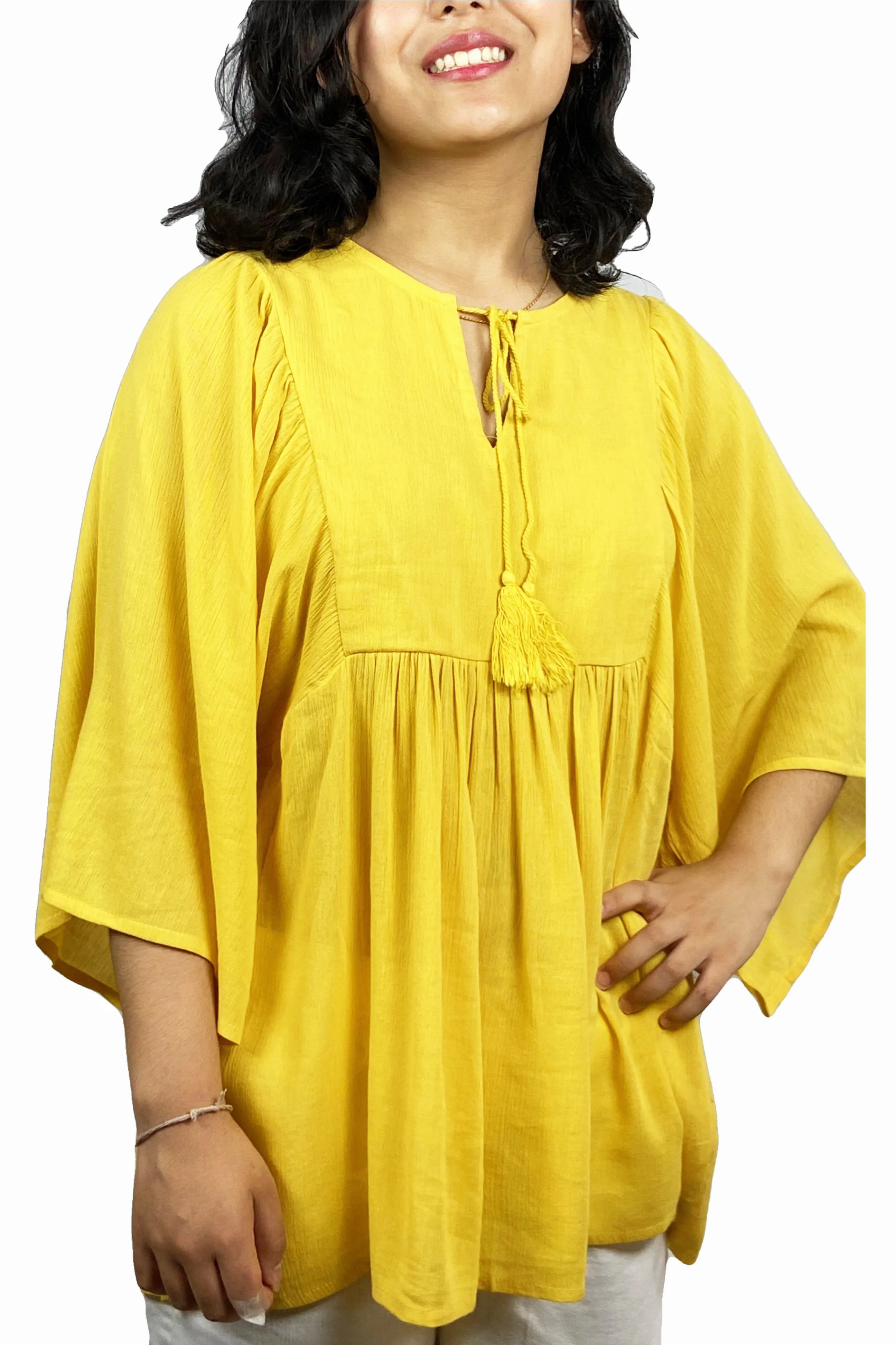 3632 B Rayon Bohemian Medieval Embroidered Tunic Blouse