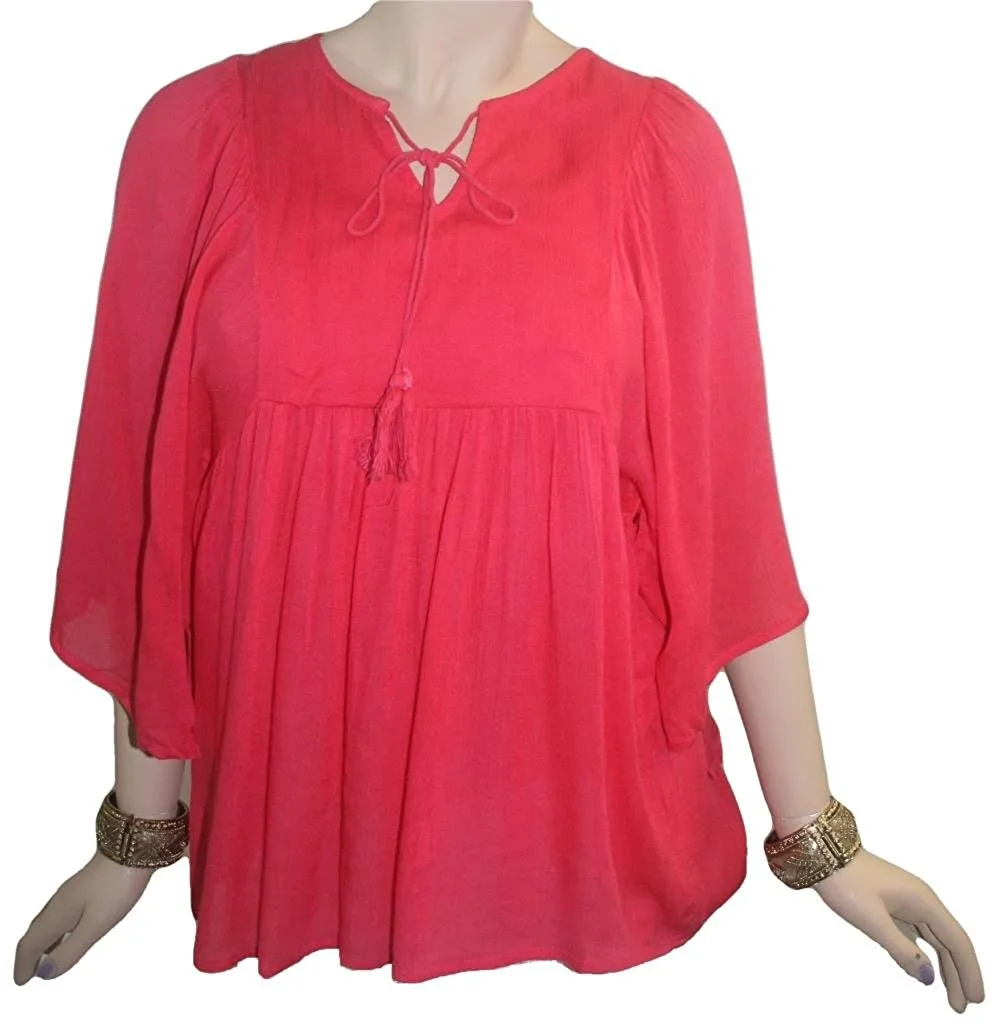 3632 B Rayon Bohemian Medieval Embroidered Tunic Blouse