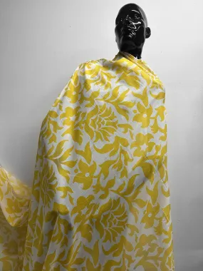 Baroque Stencil Floral Cotton Voile