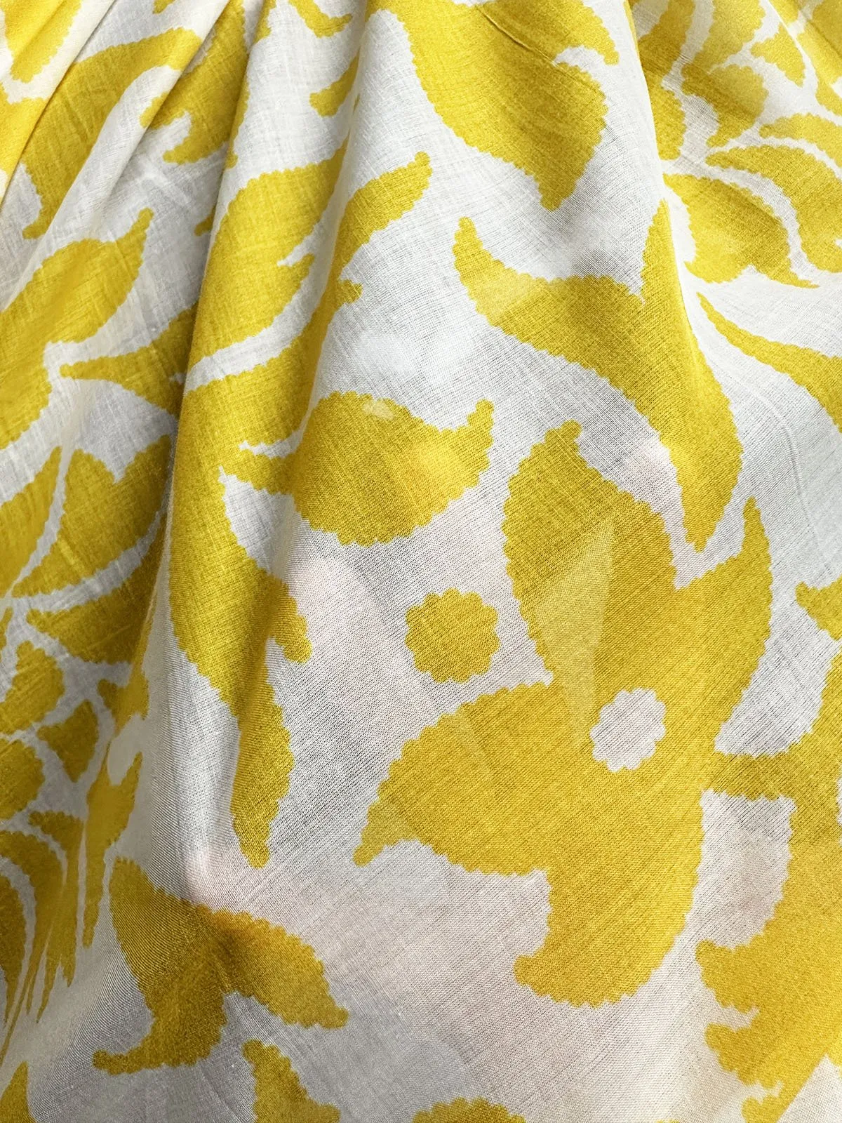 Baroque Stencil Floral Cotton Voile