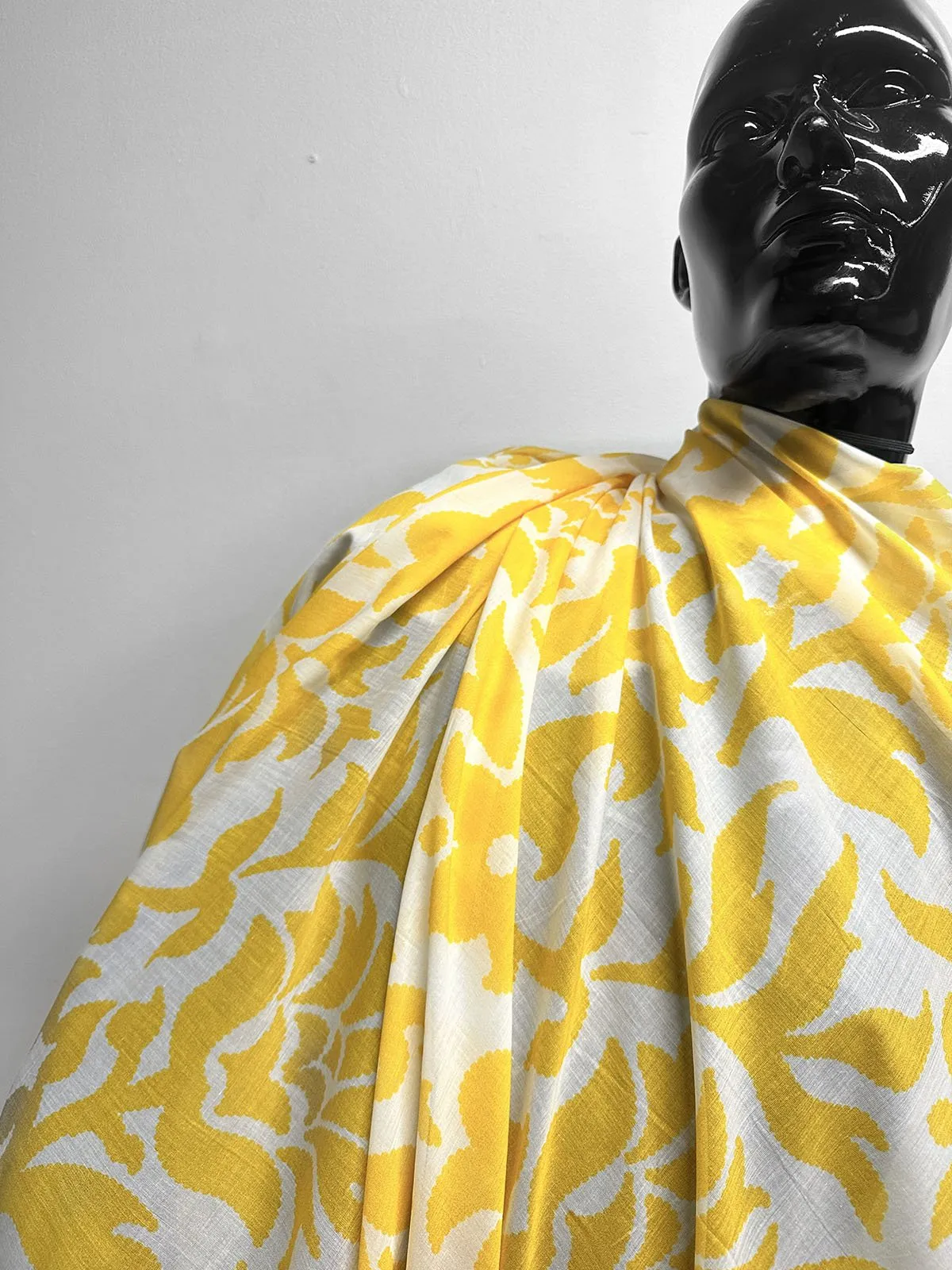 Baroque Stencil Floral Cotton Voile