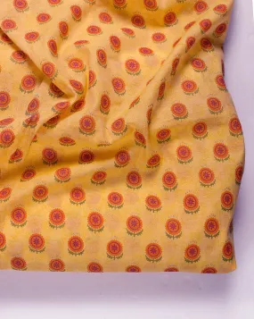 Booti Foil Hand Block Chanderi Fabric