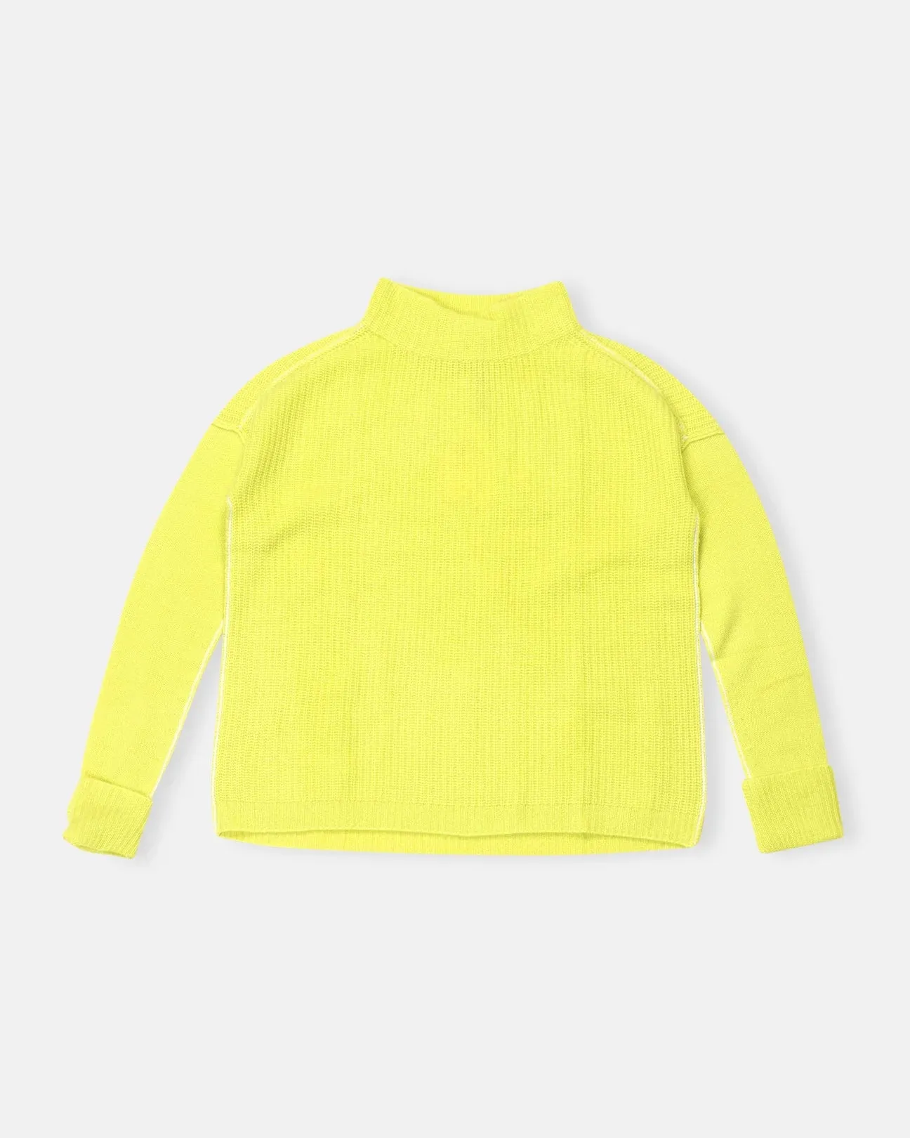 Cashmere Shaker Pullover - Neon