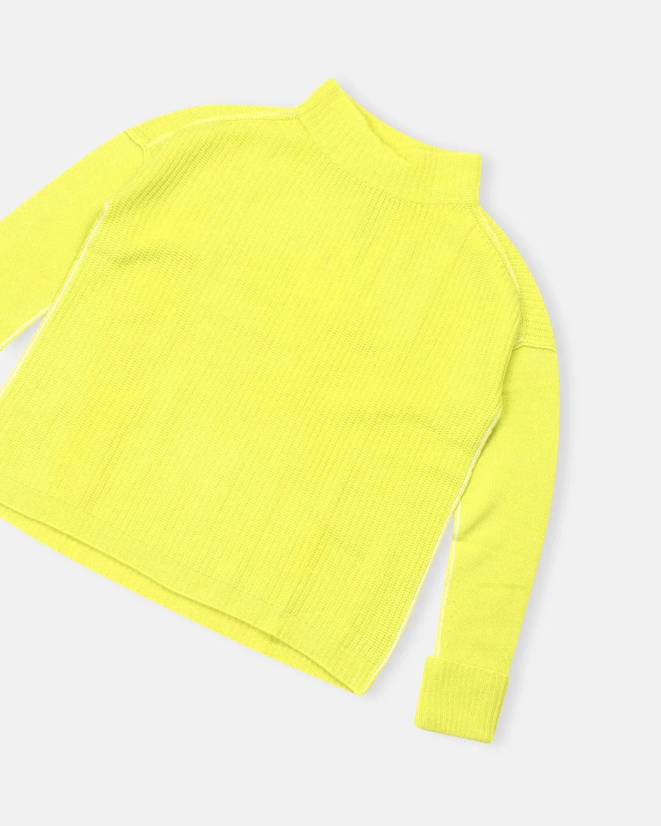 Cashmere Shaker Pullover - Neon