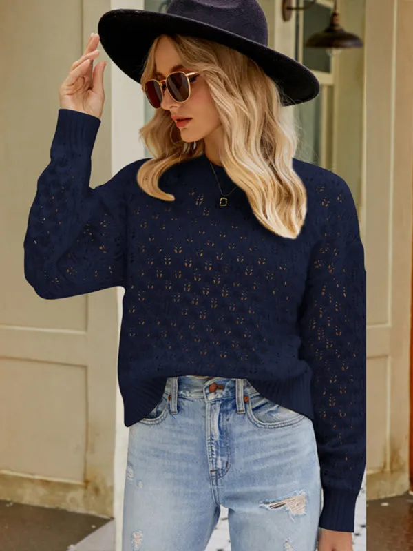 Cozy Oversized Open Knit Sweater - Everyday Chic Knitwear