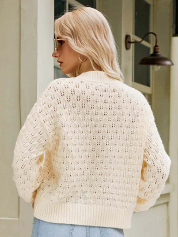 Cozy Oversized Open Knit Sweater - Everyday Chic Knitwear