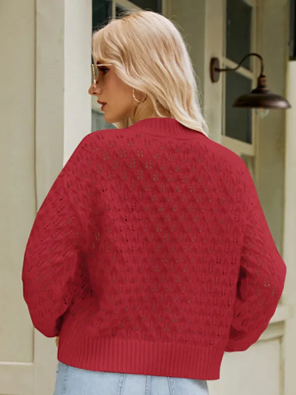 Cozy Oversized Open Knit Sweater - Everyday Chic Knitwear