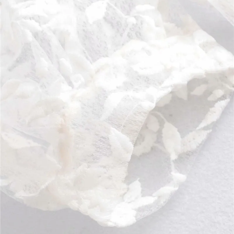 EMBROIDERY TRANSPARENT TOP
