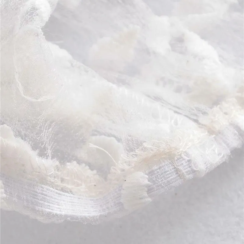 EMBROIDERY TRANSPARENT TOP
