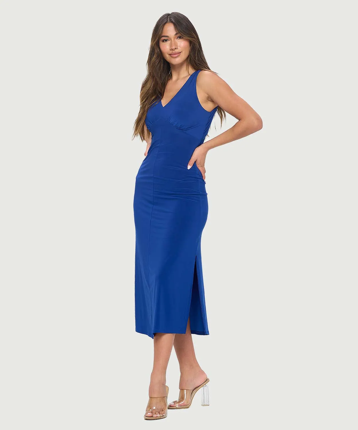 Empire Maxi Dress with Open Back