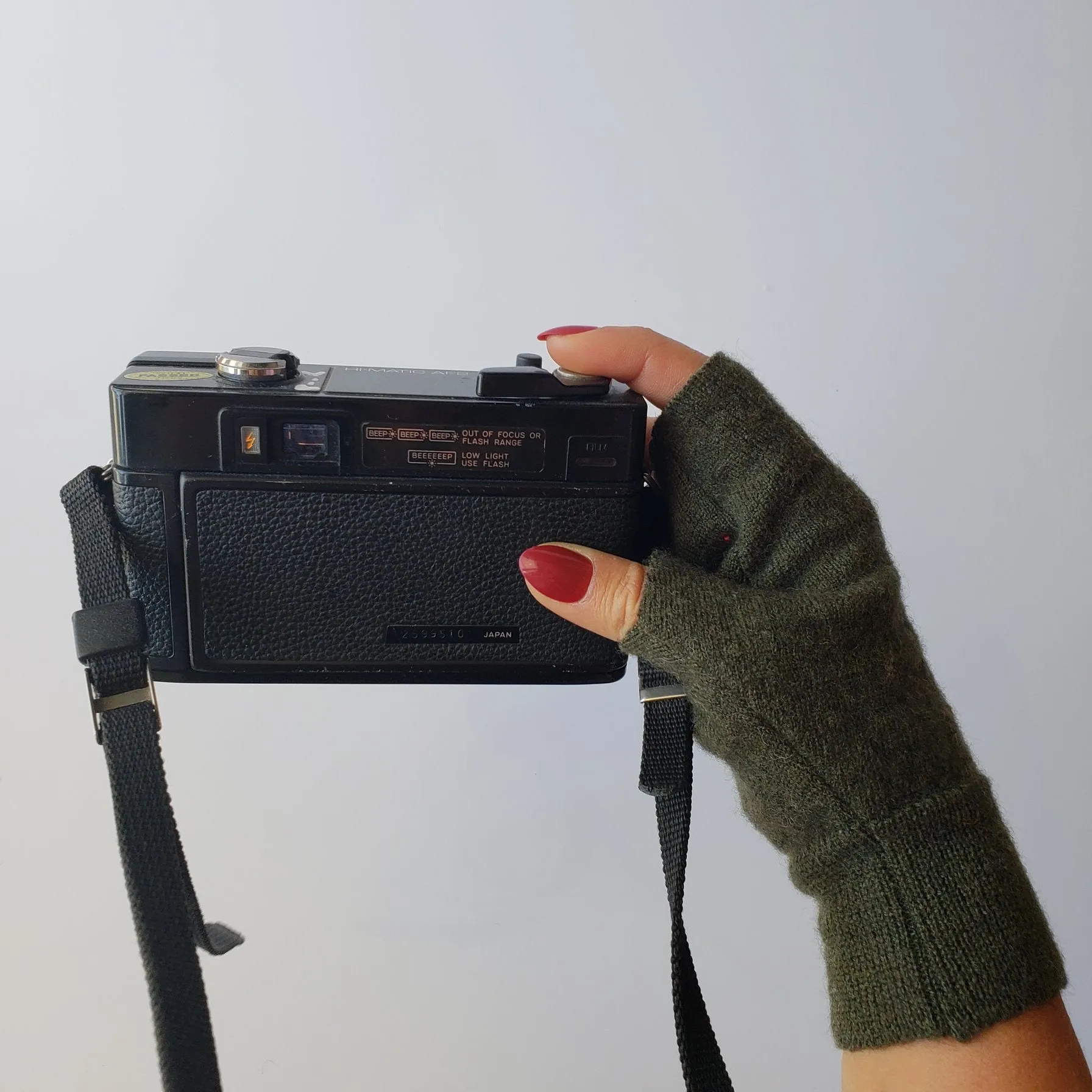 Fingerless Mittens |  Grey
