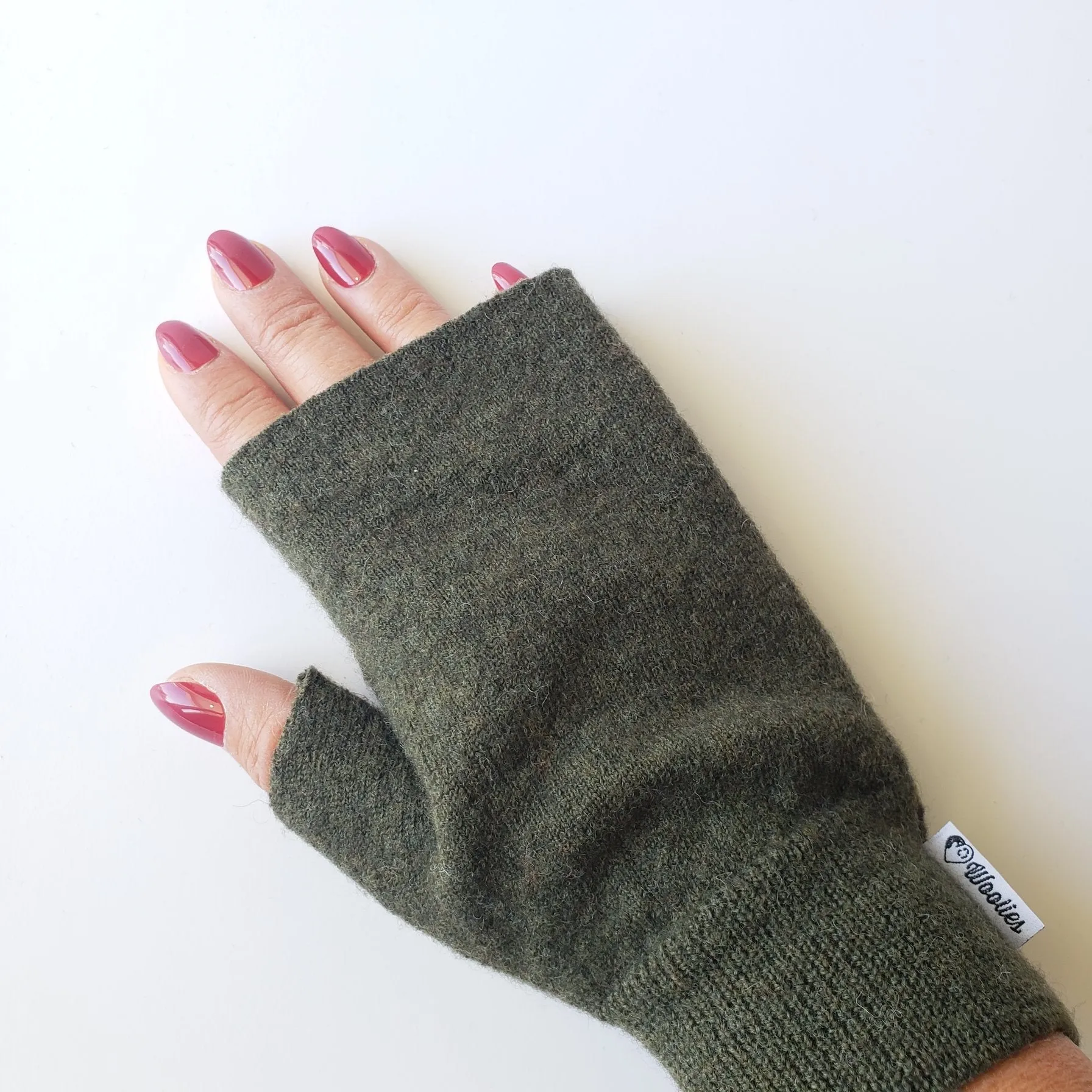 Fingerless Mittens |  Grey