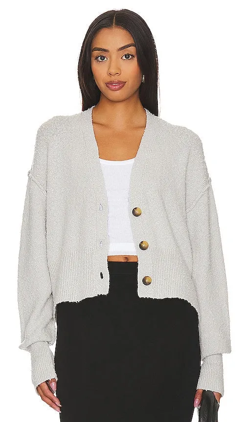 Free People Found My Friend Cardi in Light Grey