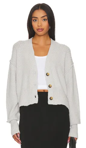 Free People Found My Friend Cardi in Light Grey