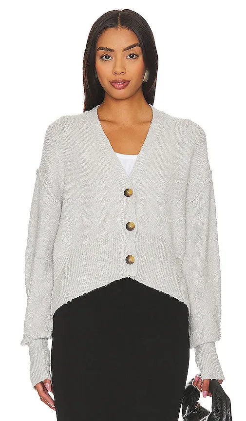 Free People Found My Friend Cardi in Light Grey