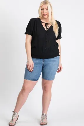 Frill Neck Smocking Top