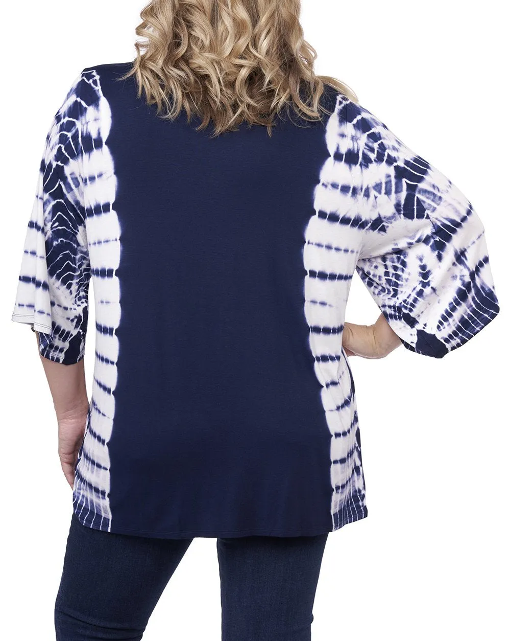 Grommet Tie Dye Cardigan