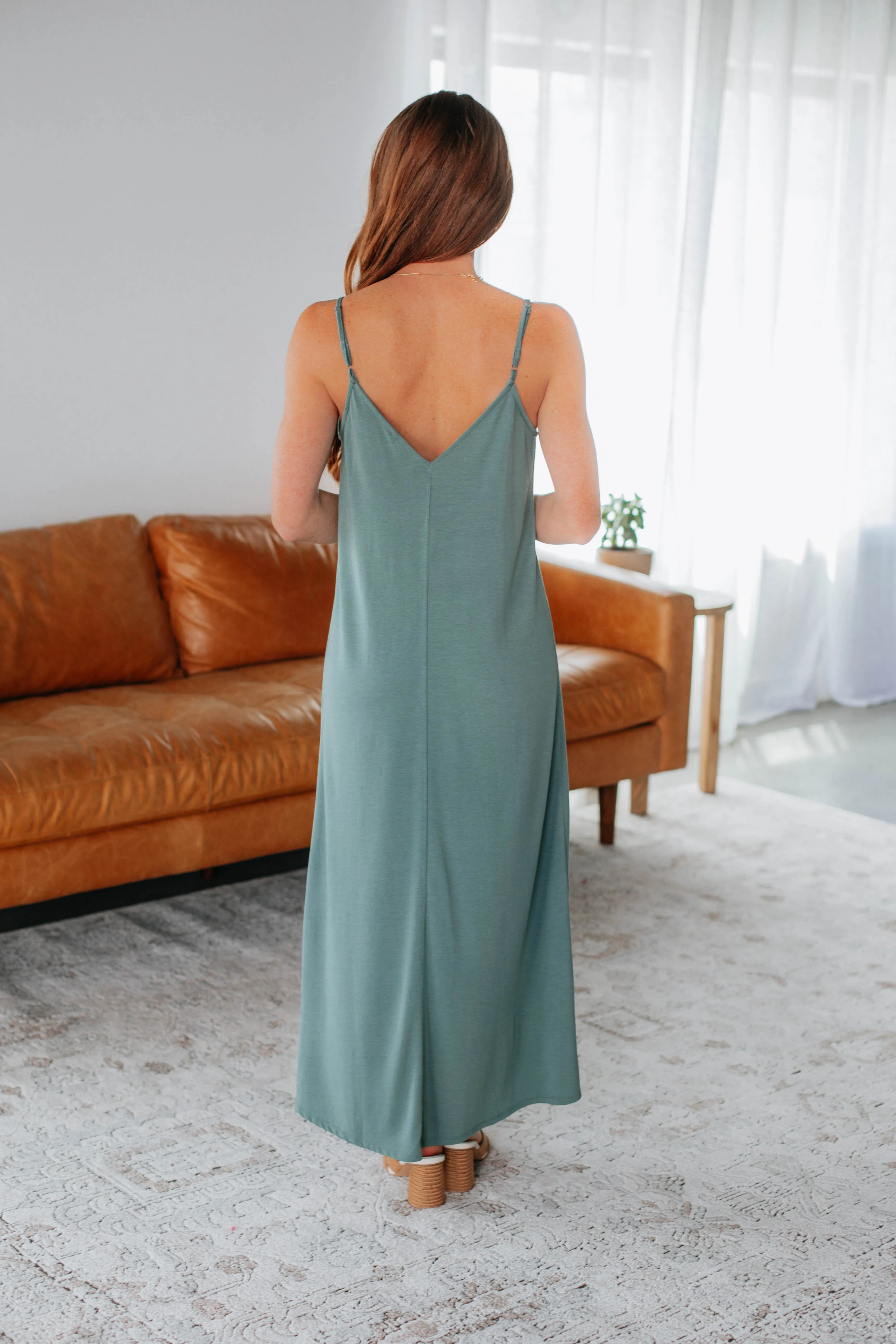 June Maxi Dress - Dusty Sage