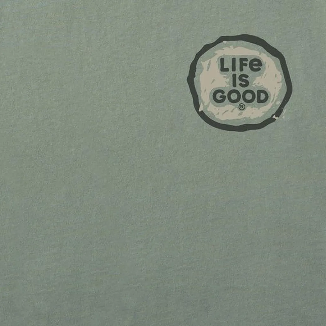 Life is Good Men's Woodcut Camp More Crusher Tee