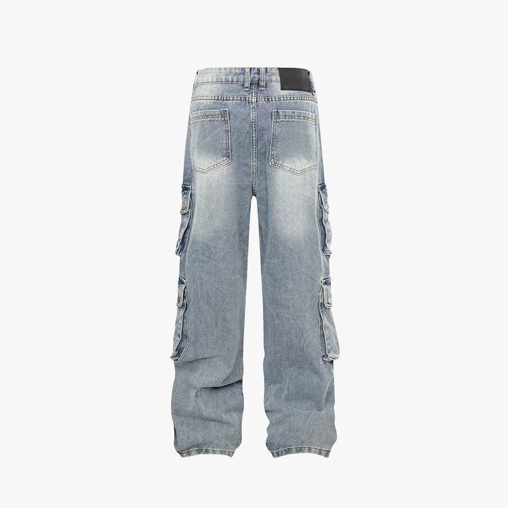 Light Blue Multi Pockets Denim