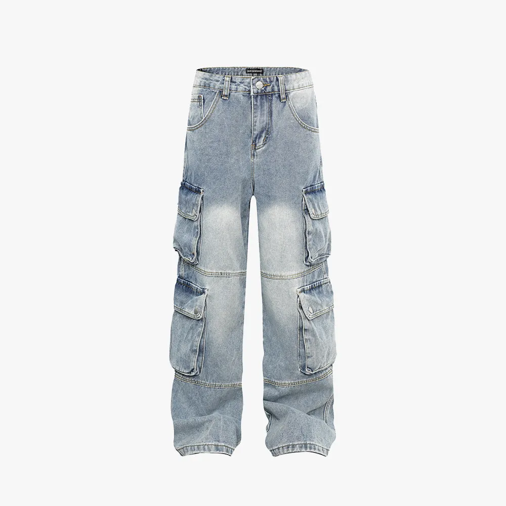 Light Blue Multi Pockets Denim