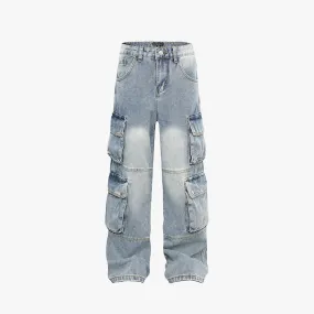 Light Blue Multi Pockets Denim
