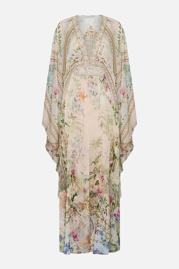 LONG KAFTAN WITH WAIST DETAIL