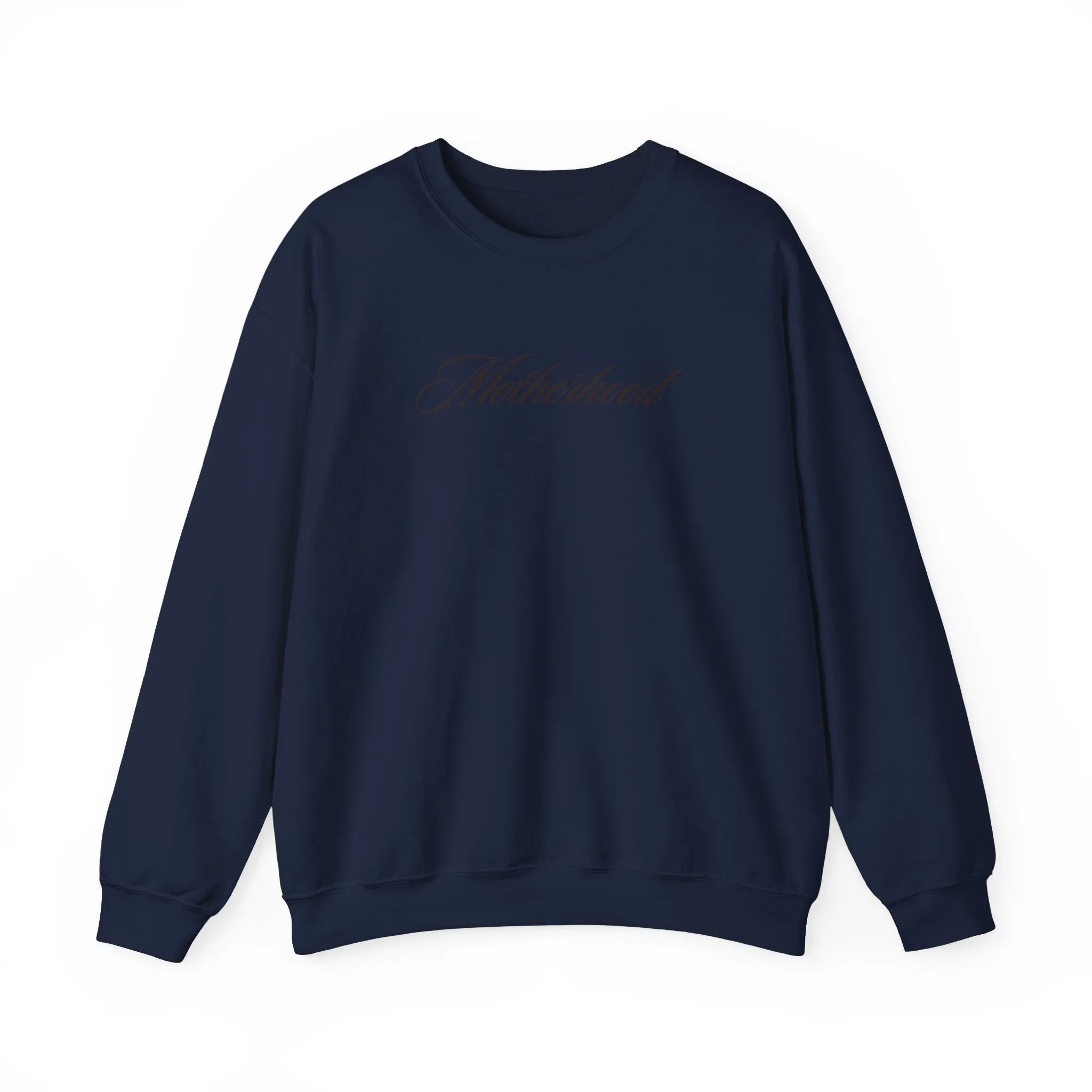 MOTHERHOOD Oversized Pullover Crewneck Sweatshirt, Gifts for Mom, Baby Shower Gifts, Light Black on Gray, Mother's Day Gift