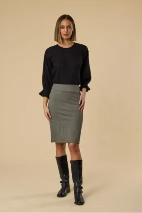 Olivia Pull On Skirt - Taupe