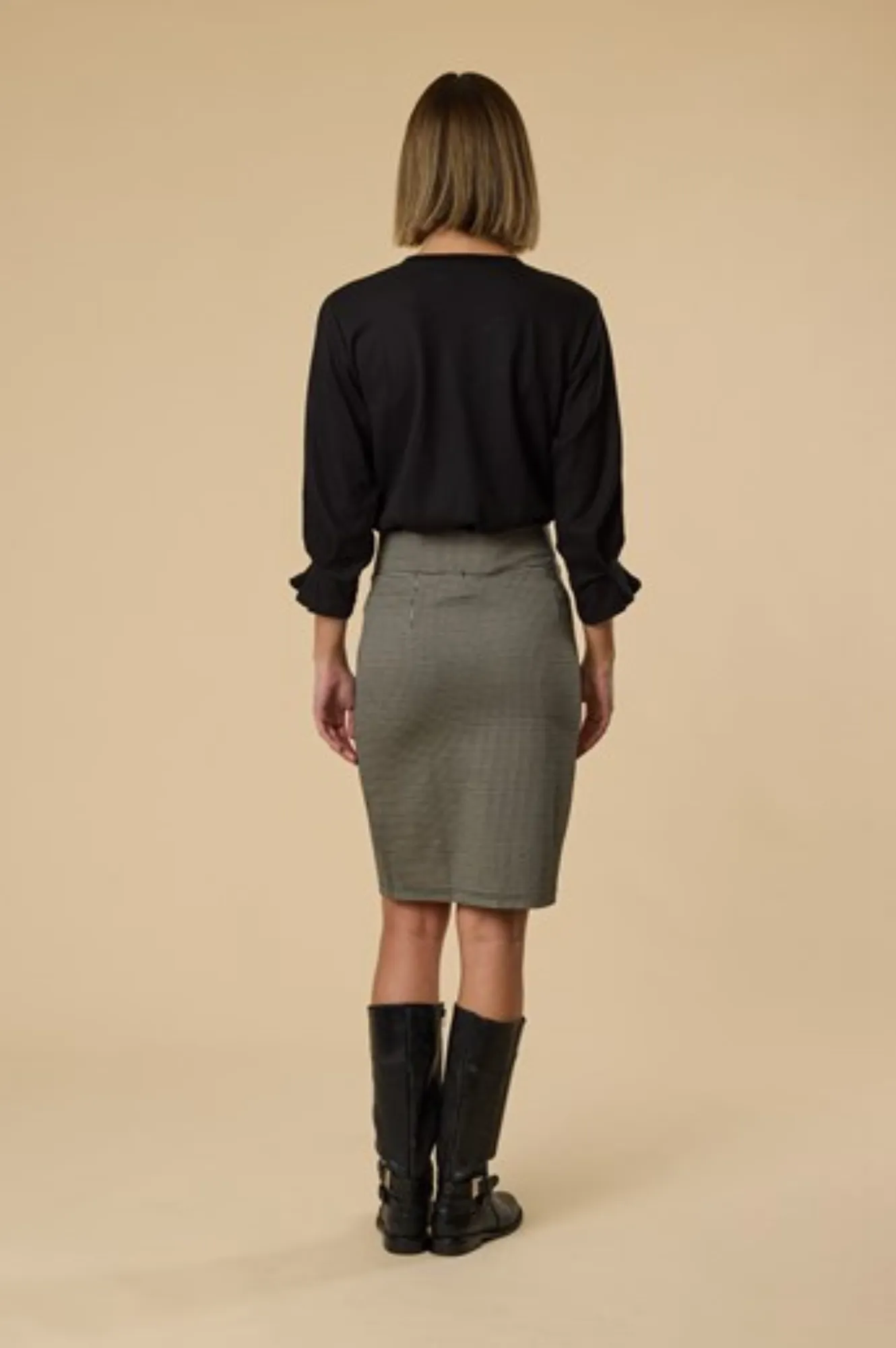 Olivia Pull On Skirt - Taupe