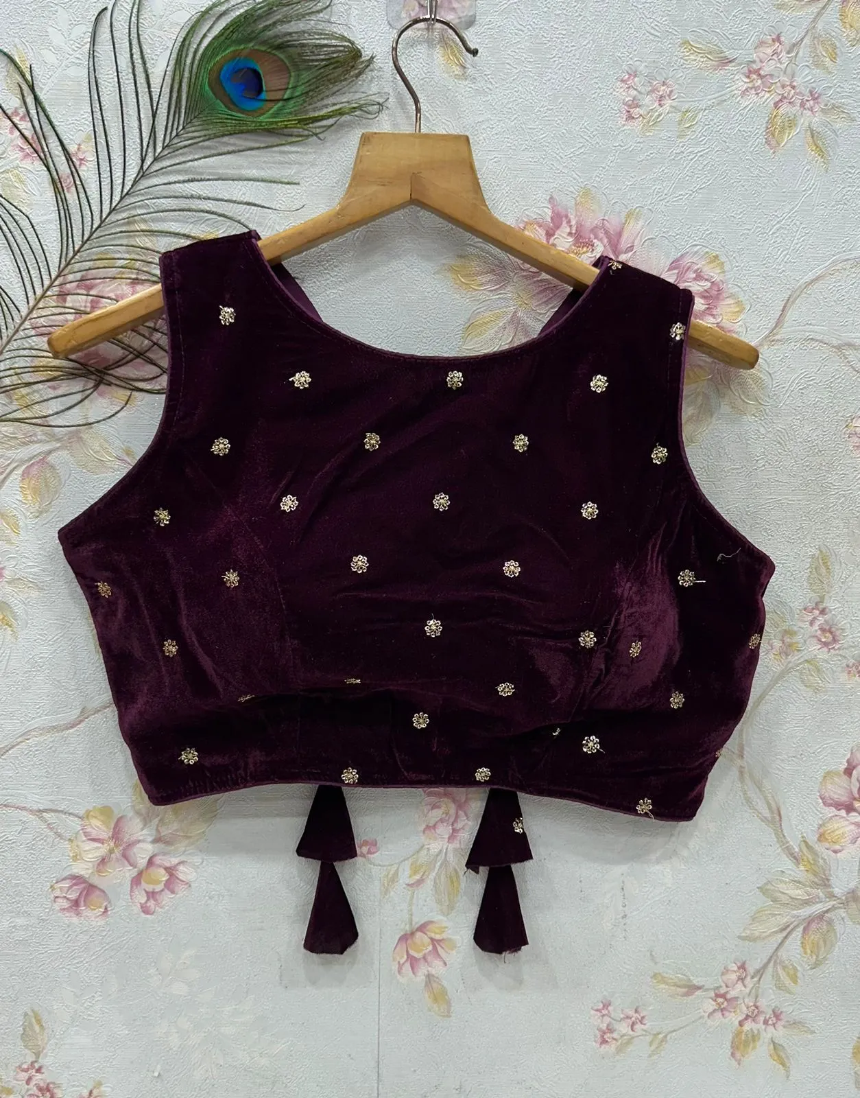 Party Wear Fancy Velvet Blouse