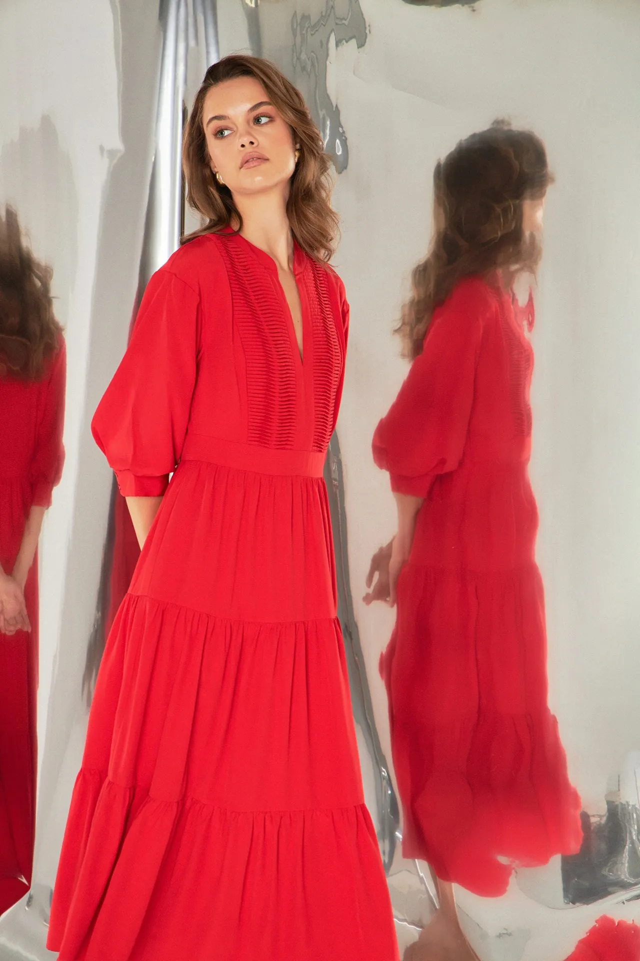 Pin Tuck Dress