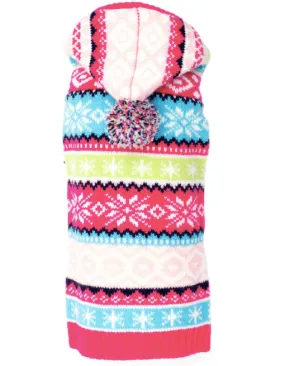 Pink Fairisle Hoodie Sweater