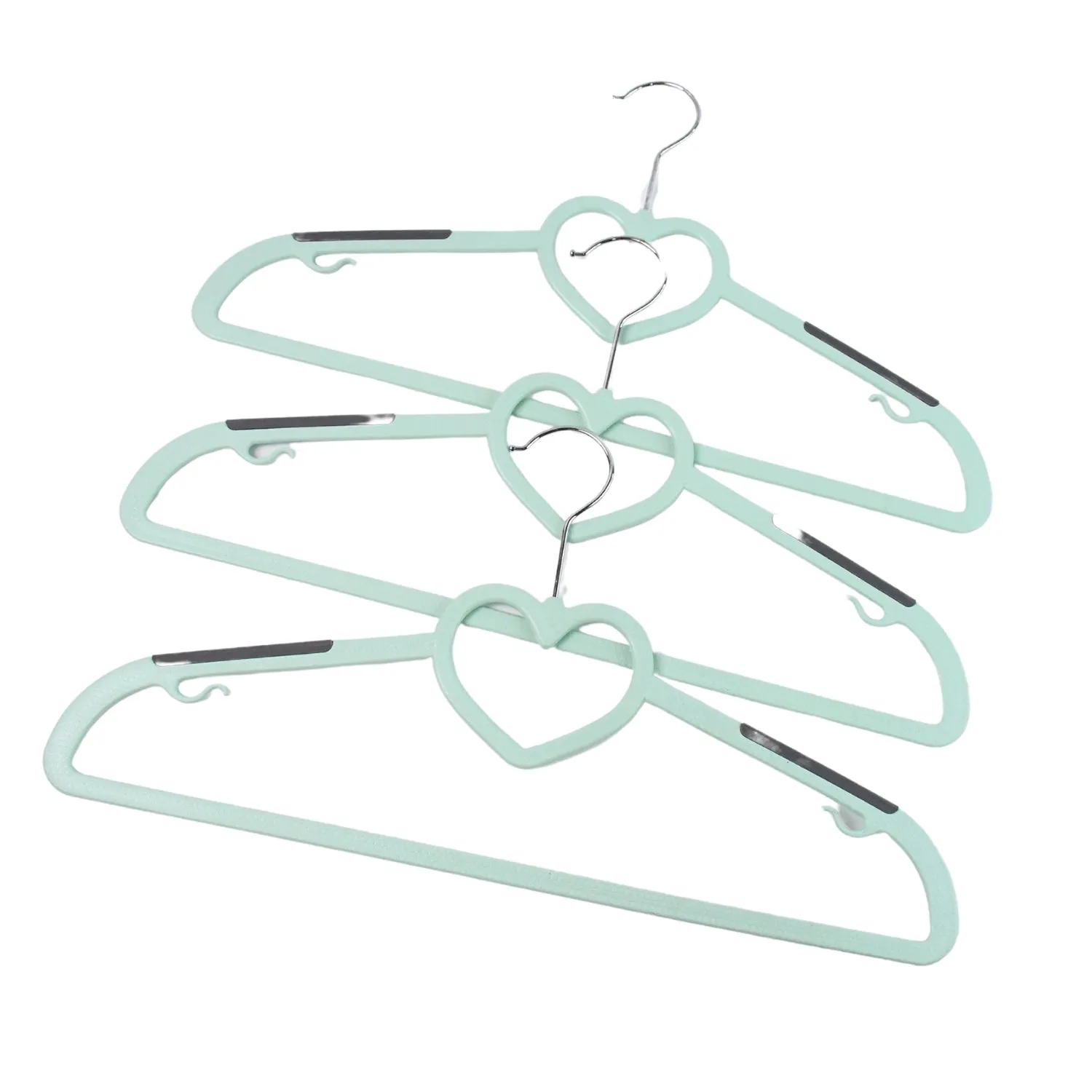 Plastic Clothes Hangers Slim Durable Space-Saving (3 Pcs)