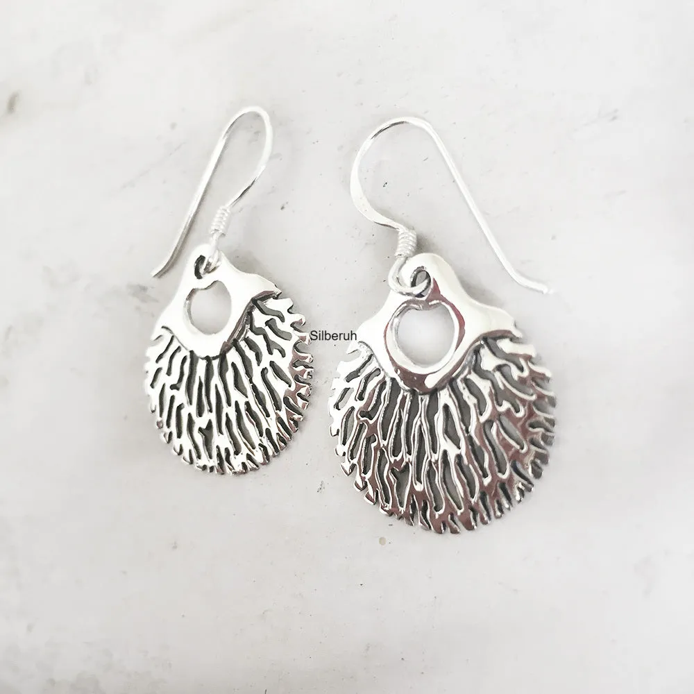 Seaweed Silver Earring