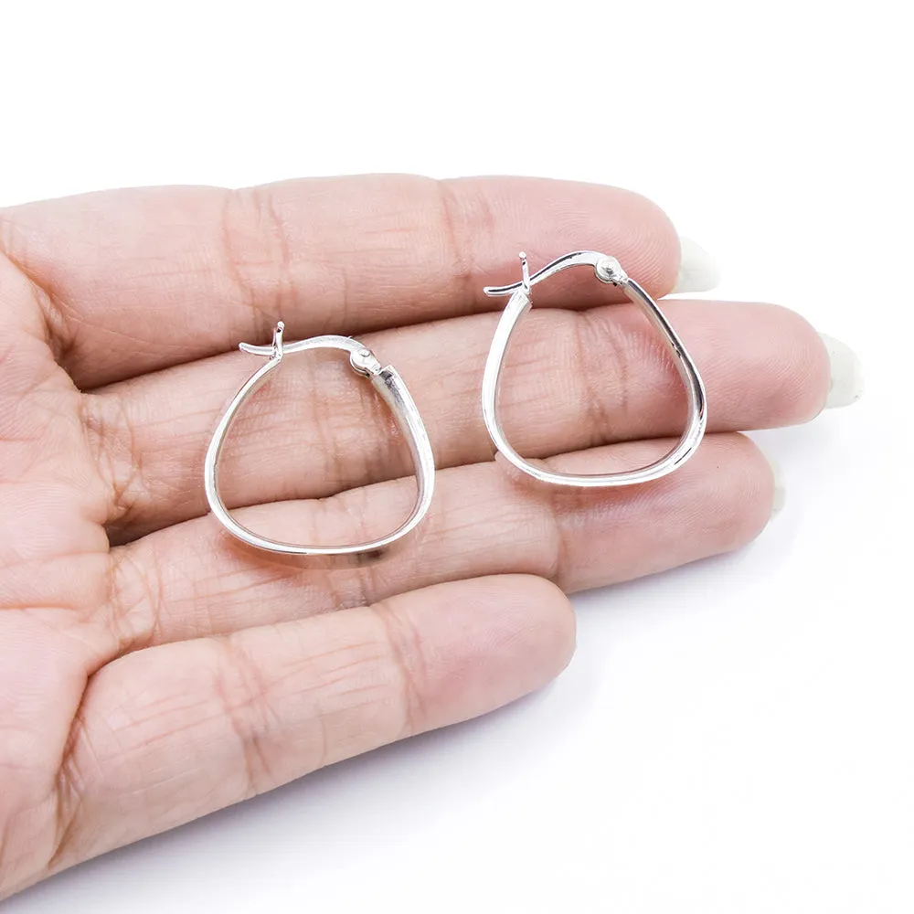 Silver U Bali Hoop Earring