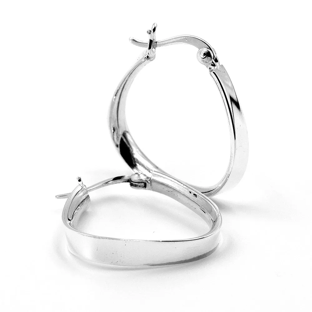 Silver U Bali Hoop Earring