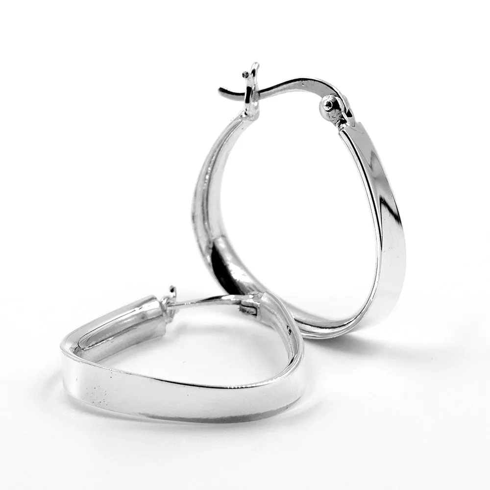Silver U Bali Hoop Earring