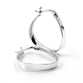 Silver U Bali Hoop Earring