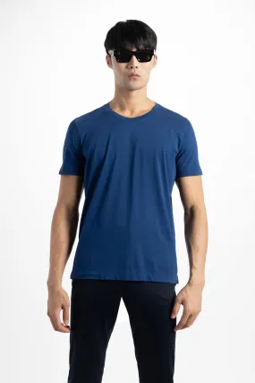 Soft Cloth Short Sleeve Malibu Vee Tee - Indigo