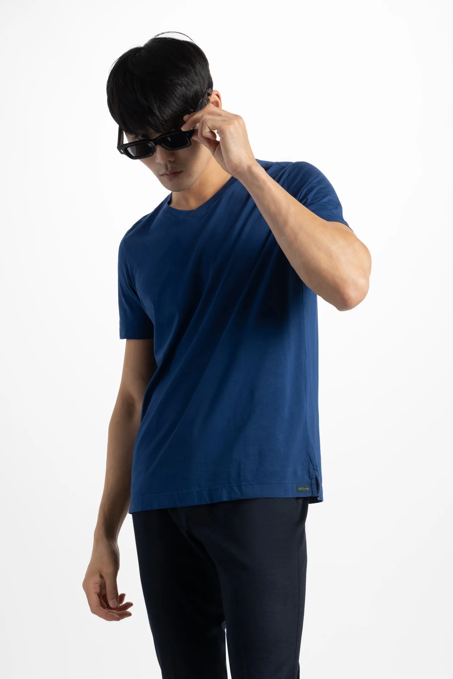Soft Cloth Short Sleeve Malibu Vee Tee - Indigo
