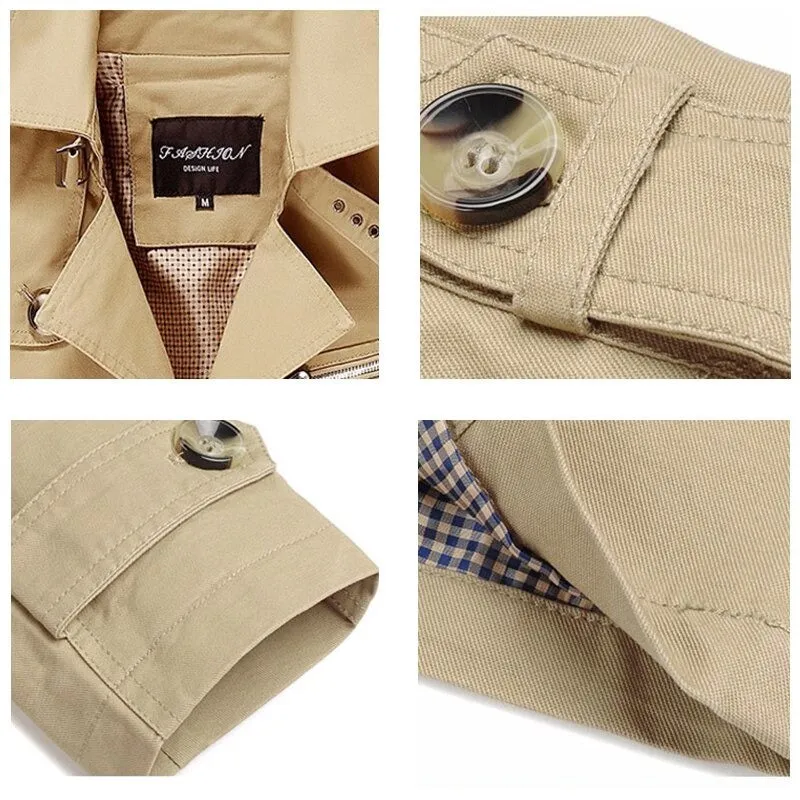 Stylish Cotton Slim Parka Coat Men's Jackets