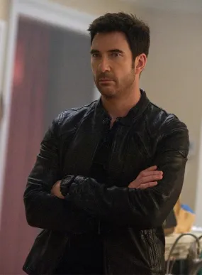 STYLISH HOSTAGES LEATHER JACKET WORN BY DYLAN MCDERMOTT | DYLAN MCDERMOTT STYLISH HOSTAGES LEATHER JACKET