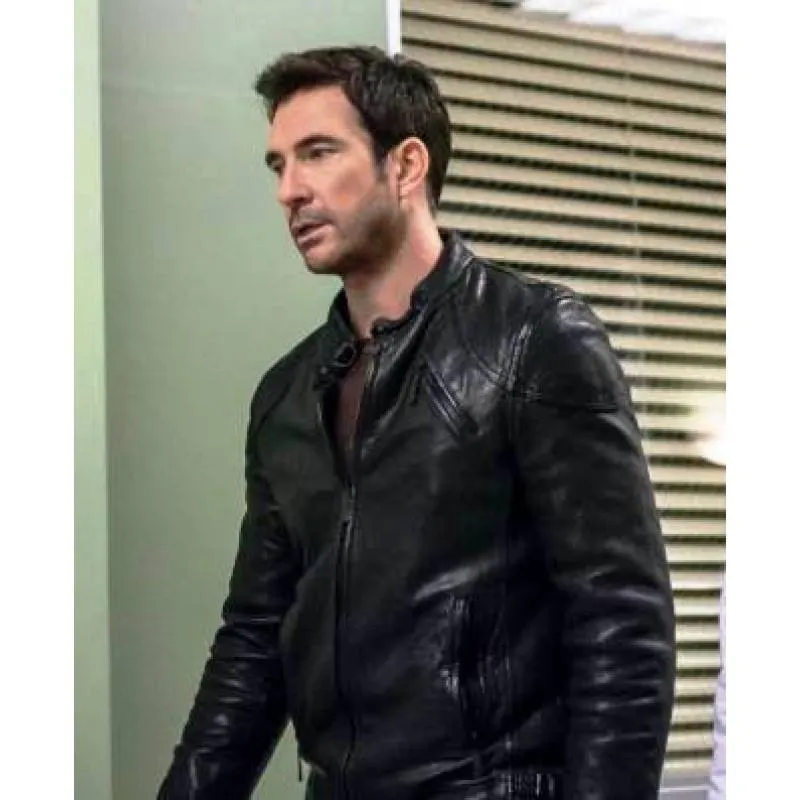 STYLISH HOSTAGES LEATHER JACKET WORN BY DYLAN MCDERMOTT | DYLAN MCDERMOTT STYLISH HOSTAGES LEATHER JACKET