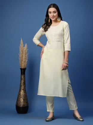 Timeless Elegance Off-White Ethnic Set