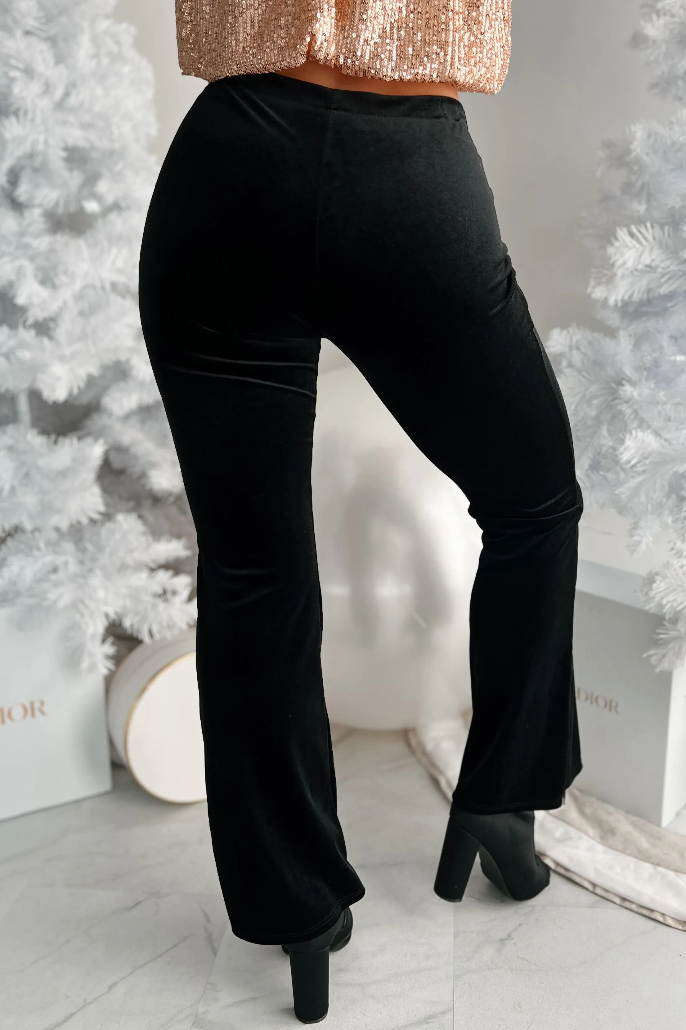 Timeless Treasures Velvet Pants (Black)