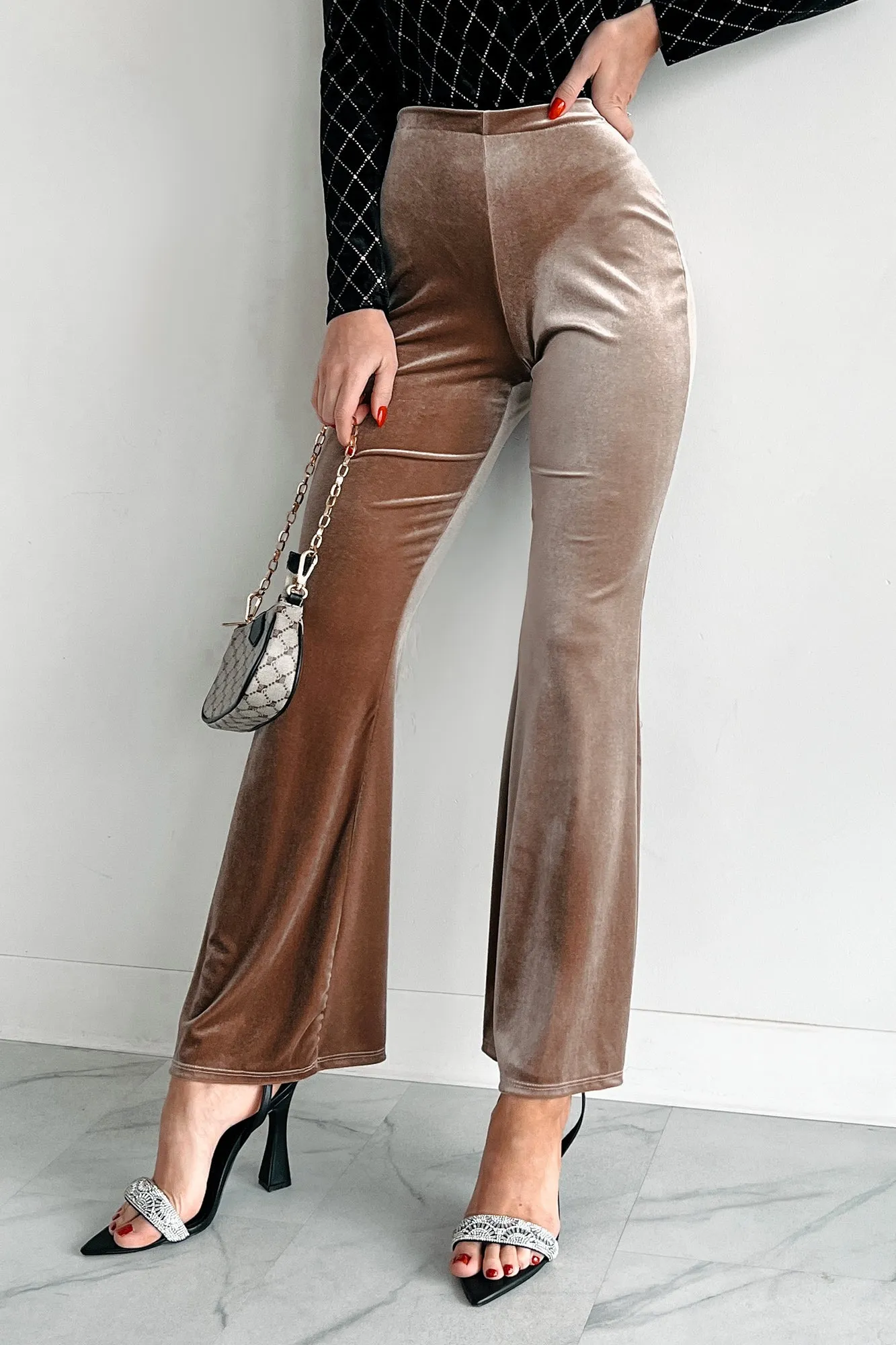 Timeless Treasures Velvet Pants (Tan)