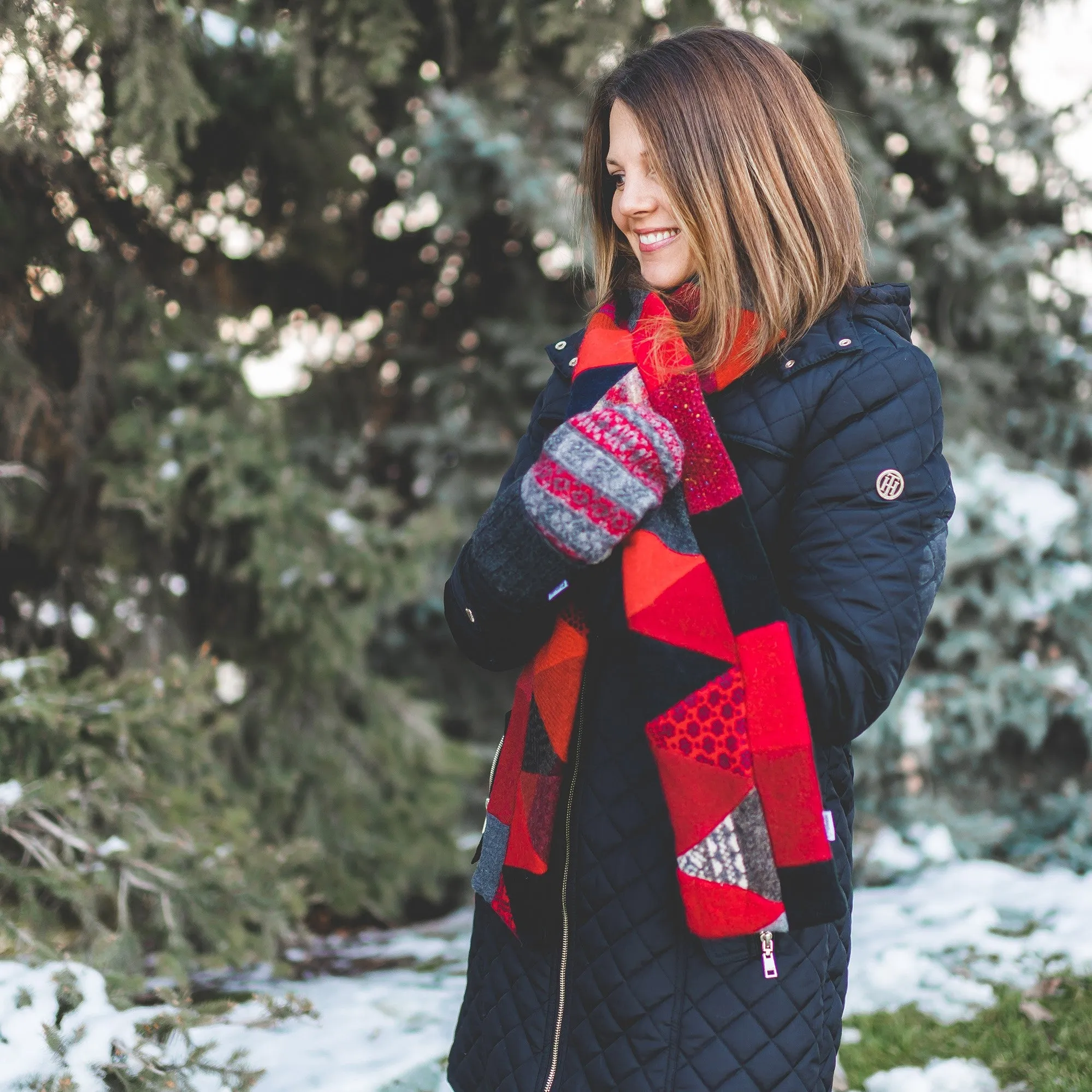Wool Sweater Scarf | Patch Work