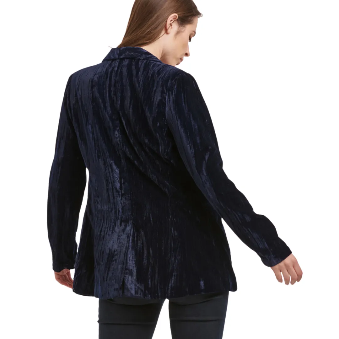 Wylie Midnight Navy Velvet Blazer